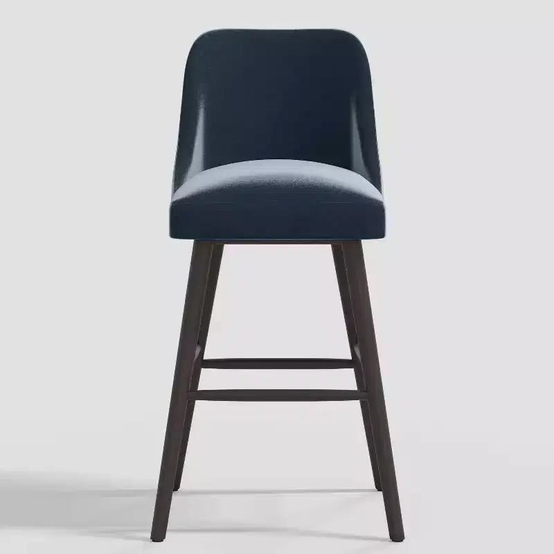 31 Geller Modern Counter Height Barstool with Footrest Shiny Velvet - Threshold