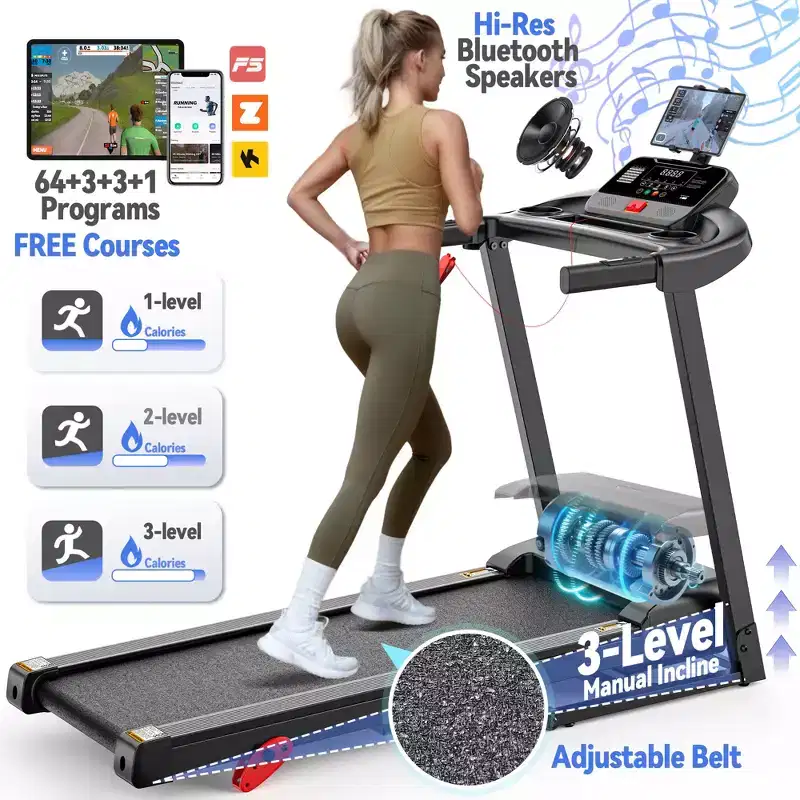 Treadmill on Sale,Treadmills Clearance with Adjustable Incline,7.5mph Speed Running Machine,Treadmill 300 lb Capacity,Walking Running Treadmill