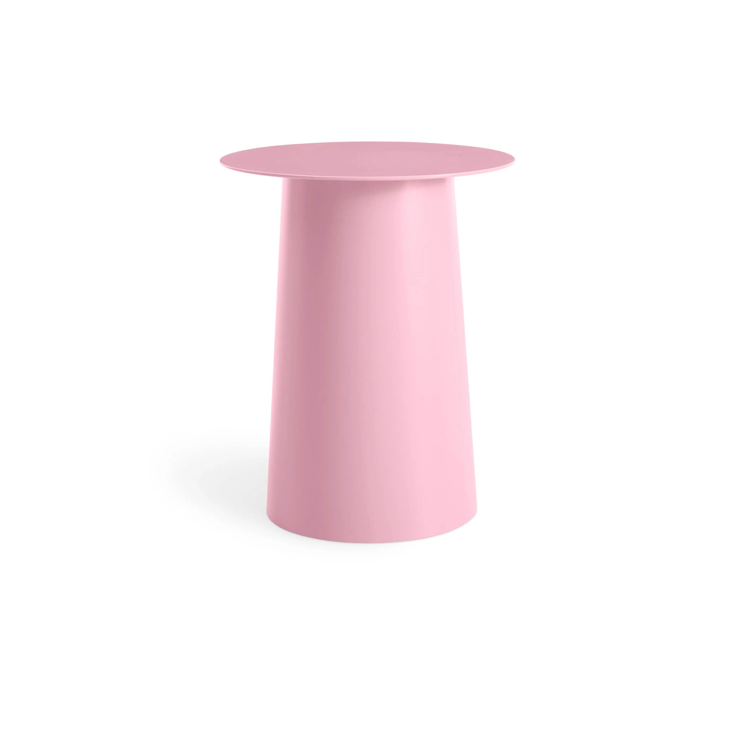 Modern Metal End Table with Round Top for Living Room