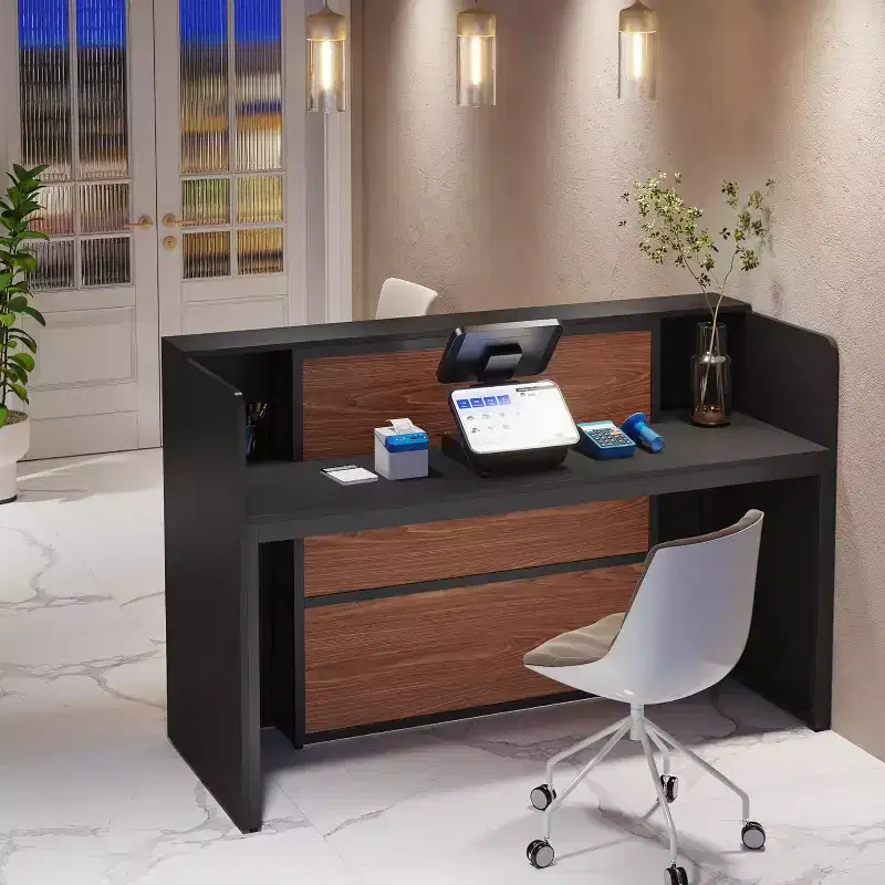 Lantine 63 Inches LED Lights Reception Desk