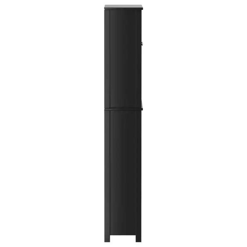 vidaXL BERG Washing Machine Cabinet Black 29.9x10.6x64.8 Solid Wood