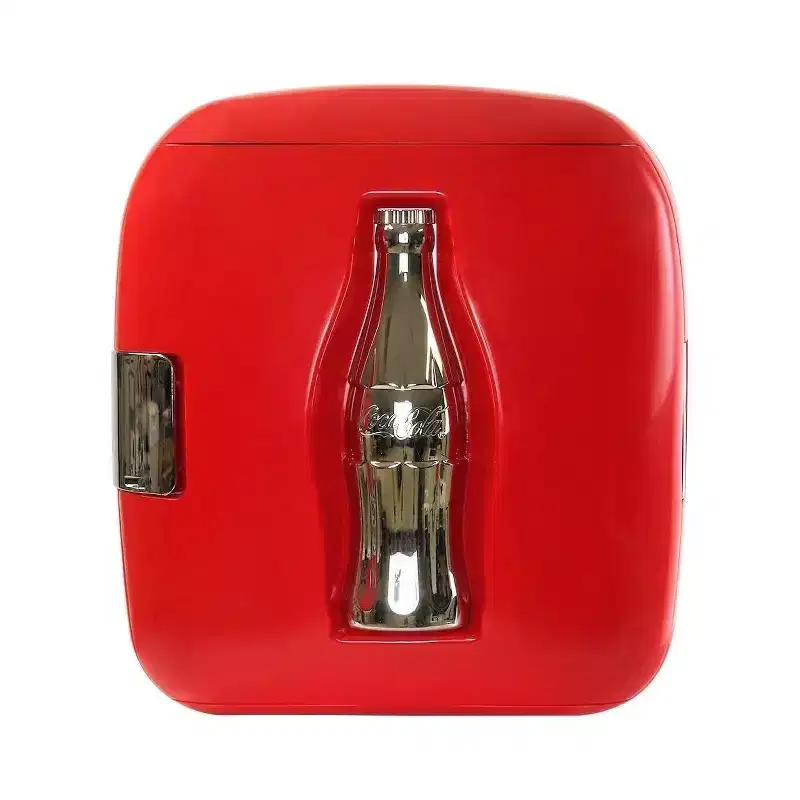 Coca-Cola Heritage 12 Can Portable Cooler/Warmer 12V DC 110V AC 7.9L - Red: Thermoelectric Mini Fridge, Countertop Use