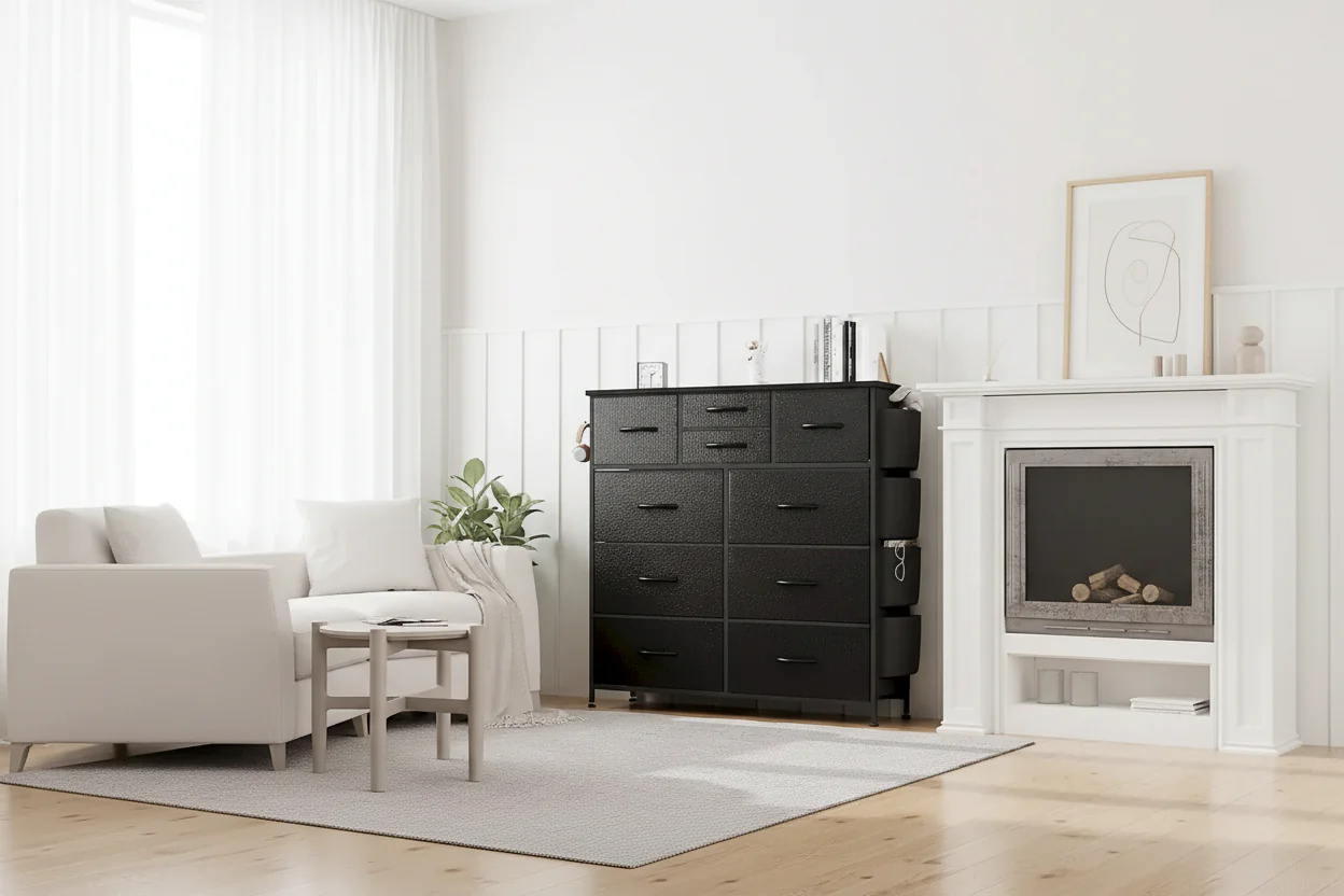 10 Drawer Dresser Fabric Closet Storage Tower Organizer Unit Bedroom