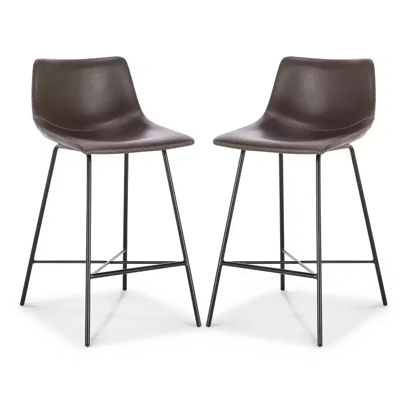 Poly & Bark Set of 2 24 High Paxton Counter Height Barstools