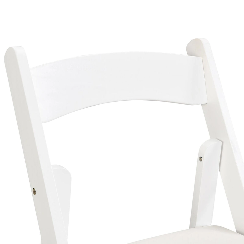 Upholstered Folding Chair,Space Saving, Easy To Carry, ,4PCS,Beige cushion/white shelf,Dining room