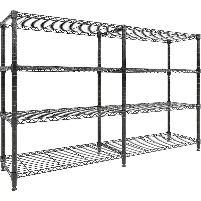 5-Tier Heavy Duty Metal Wire Storage Rack, Adjustable Shelving Unit for Kitchen Pantry, Garage, and Commercial Use, Wide Freestanding Organizer