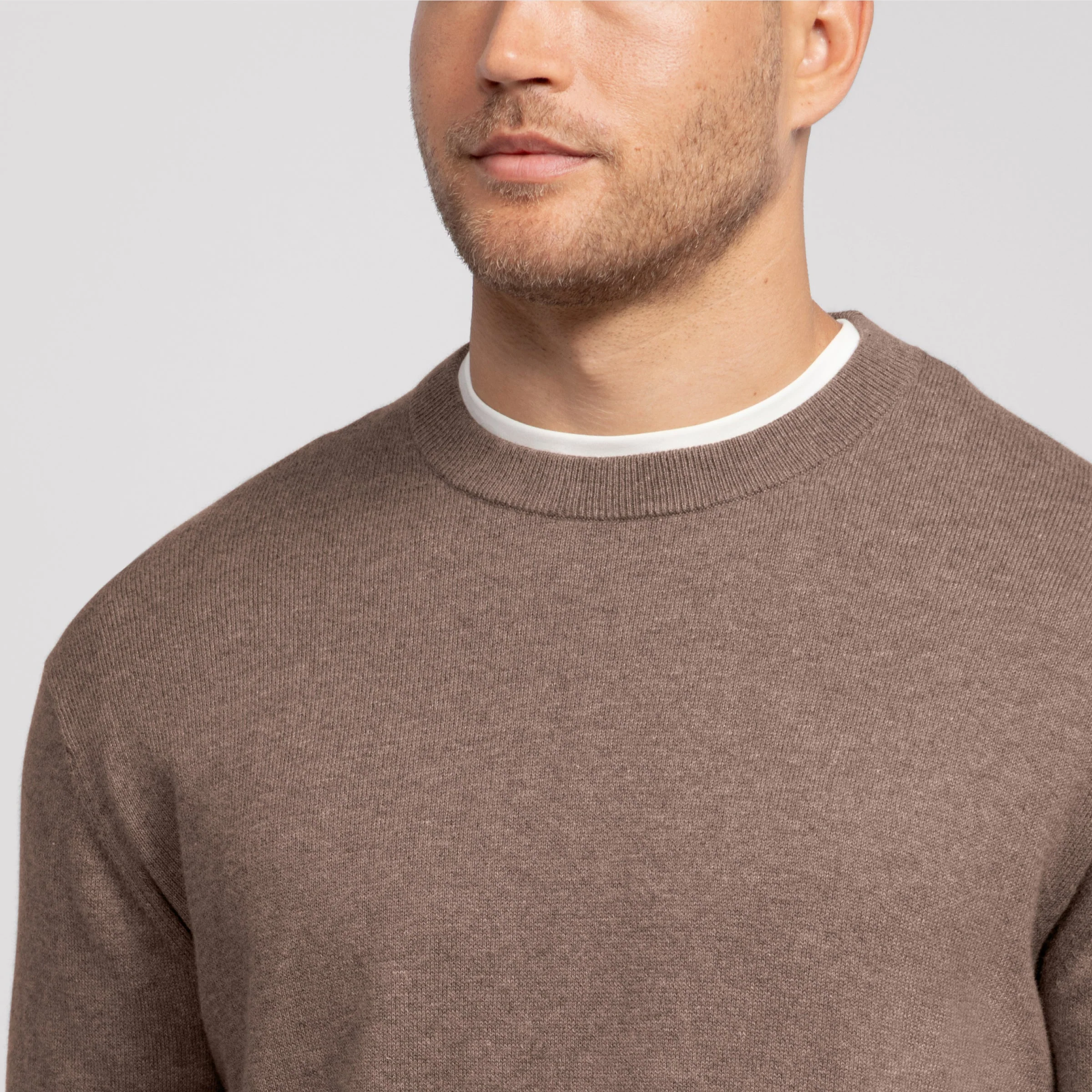 Crewneck Sweater -- Mocha Heather