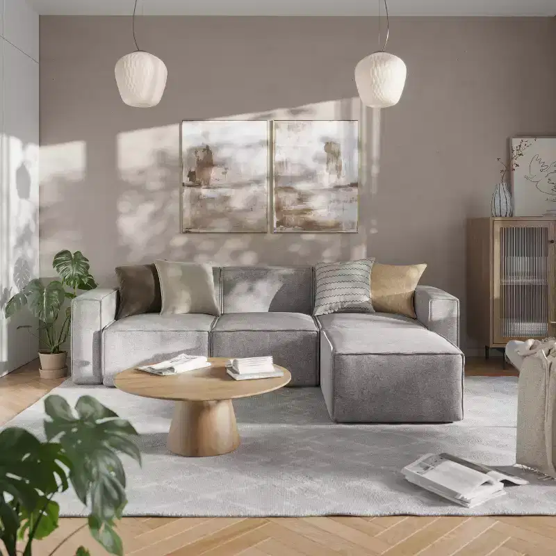Flash Furniture Bridgetown Luxury Modular Sectional Sofa, Armless Center Seat