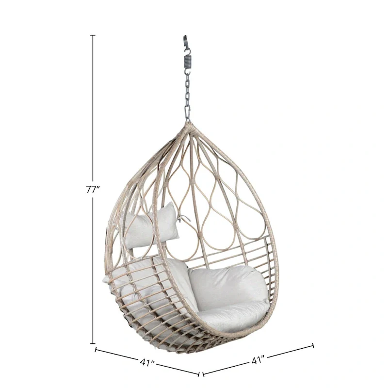 Lozova Hanging Basket Chair, Wood