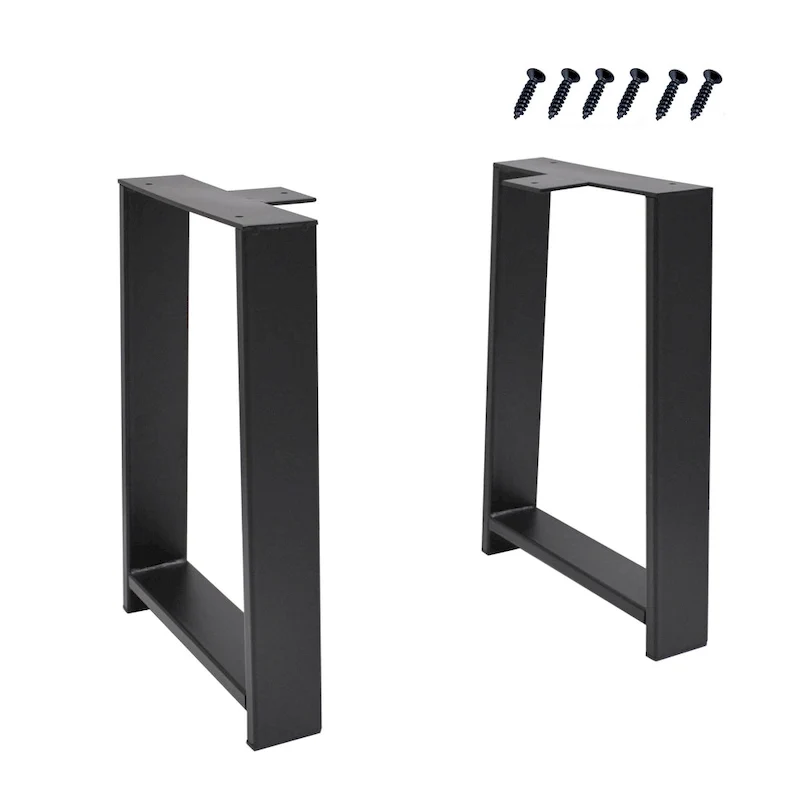 Black Powder-Coated H-Type Square Tube Table Legs (16