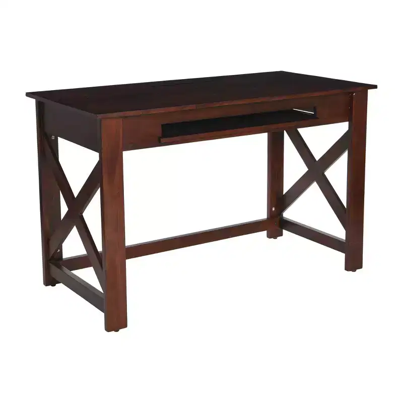 Storied Home Rainier Rustic Farmhouse Solid Wood Desk