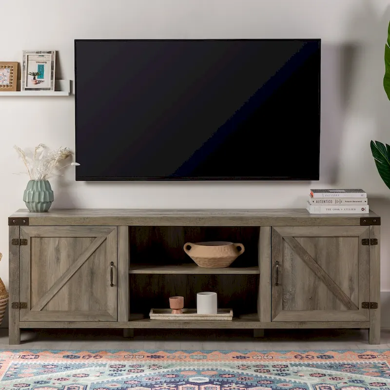 Middlebrook Firebranch 70-inch Barn Door TV Stand