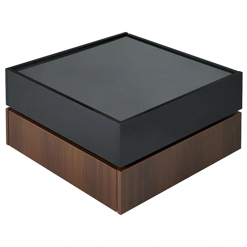 Rotating Coffee Table with 2 Drawers