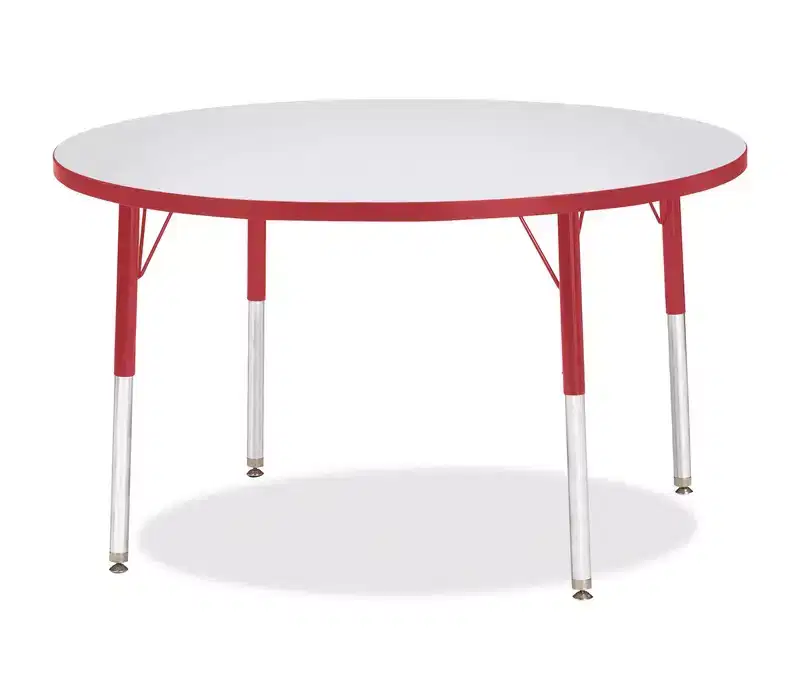Kids Round Activity Table - 42 Inch Adjustable Height
