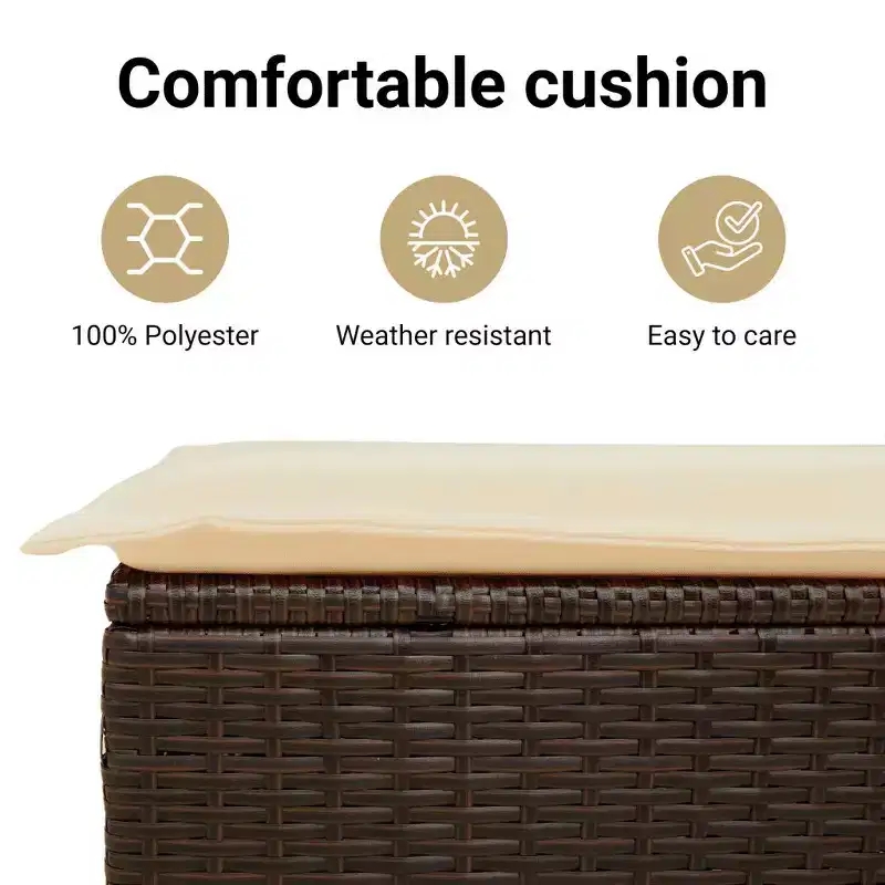 vidaXL Modular Garden Sofa Set with Cushions and Table
