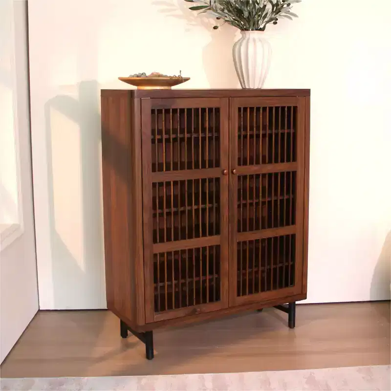 6-Tier Shoe Cabinet with Shutter Doors and Adjustable Shelves for Entryway