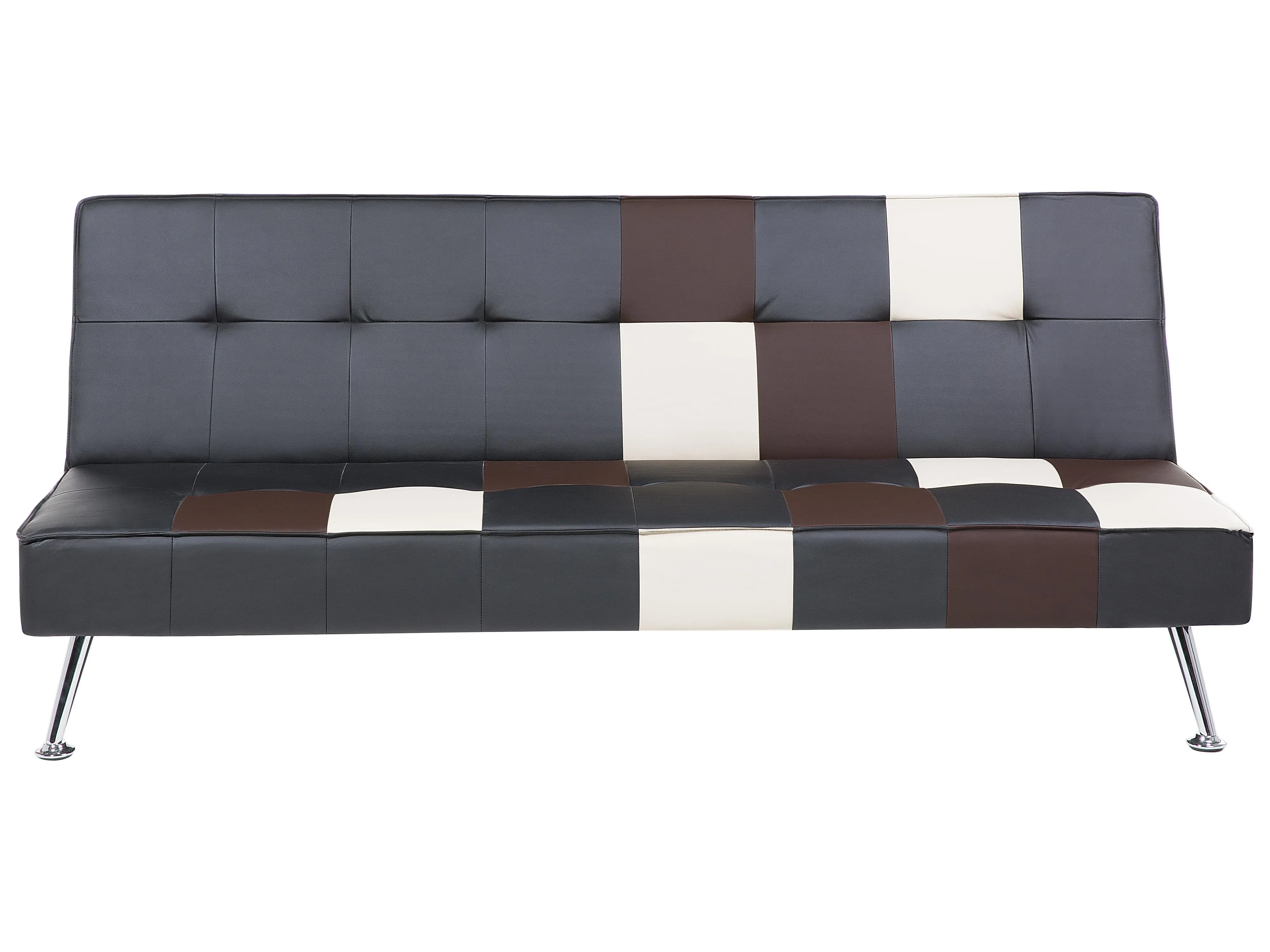Divano letto 3 posti Pelle sintetica Nero