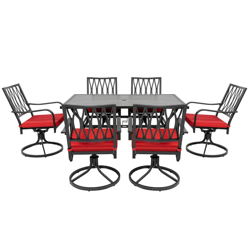 Nuu Garden 7PCS Swivel Dinging Set With Free Cusions