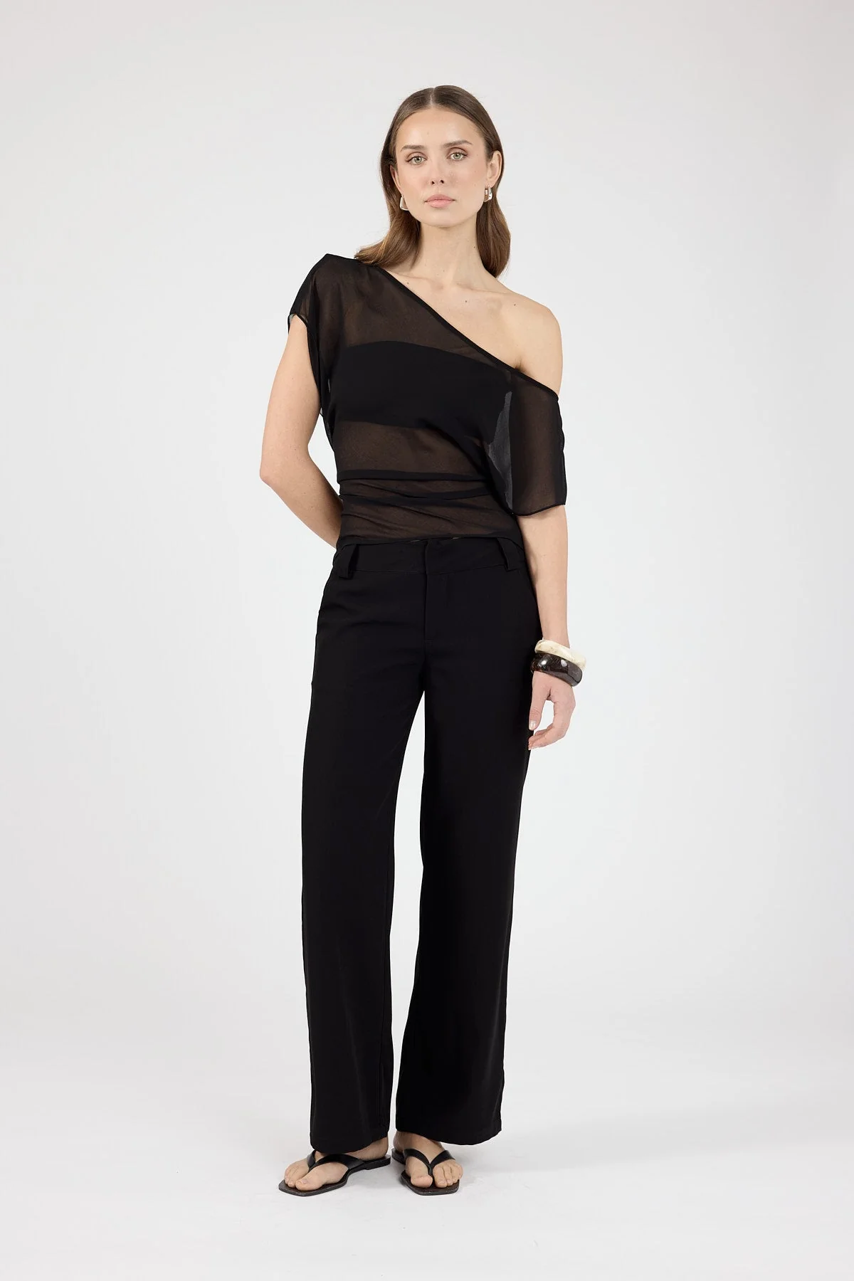 Petite Low Rise Recycled Pant Black