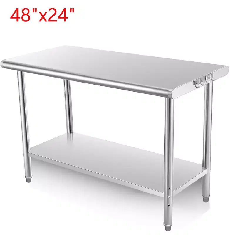 Stainless Steel Kitchen Work Prep Table NSF Commercial Restaurant Table