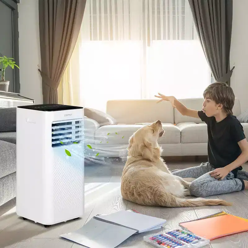 Costway 5000 BTU (8000 BTU ASHRAE) Portable Air Conditioner 4-in-1 AC Unit with Cool Fan Dehum Sleep Mode