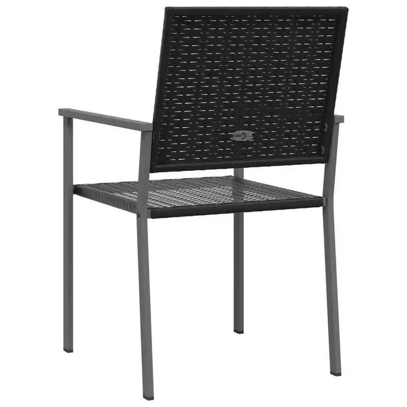 vidaXL Garden Chair Set of 6 PE rattan, powder-coated steel Medium