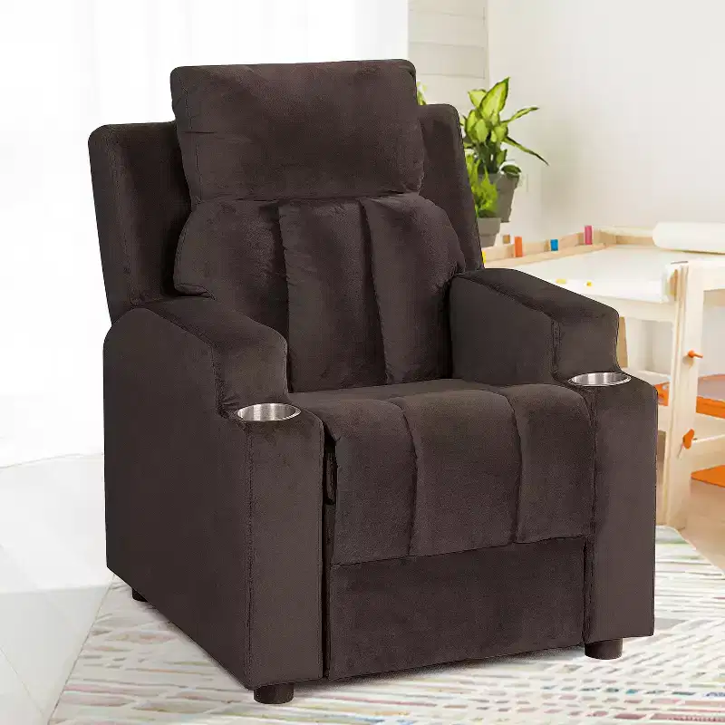Home Imports Emporium Kids Recliner Chair  Plush Toddler Recliner for Ages 15, Comfy Upholstered Chair for Nursery or Bedroom