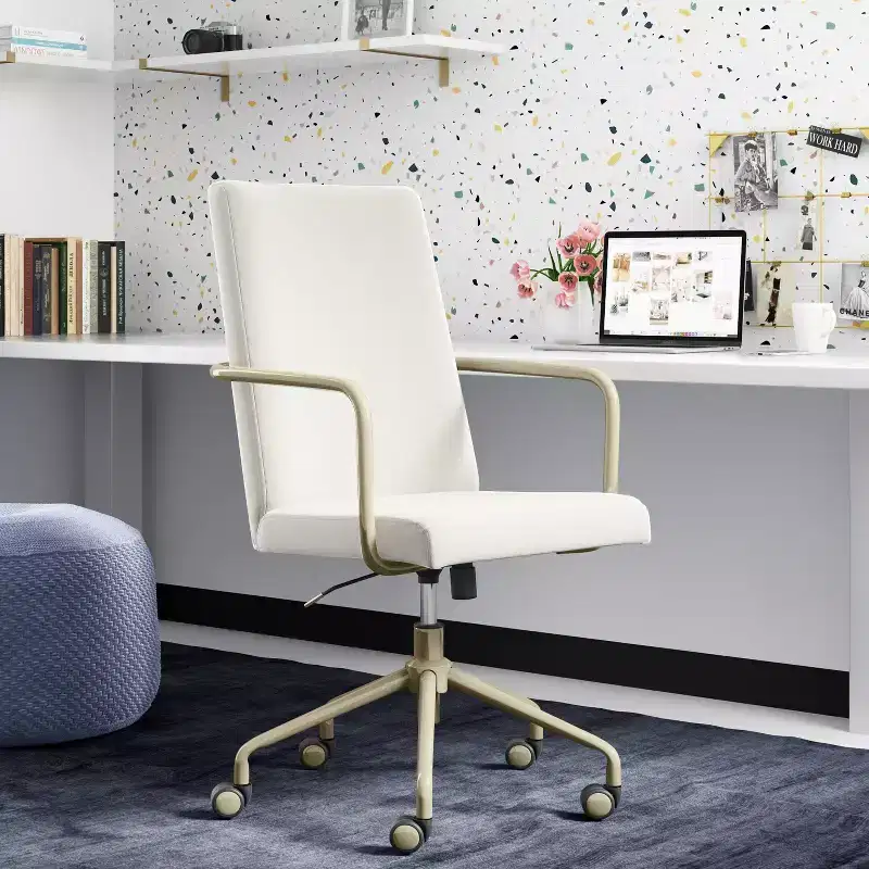 Giselle Gold Desk Chair
