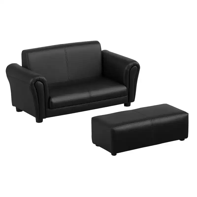 Kids Sofa with Footstool for Toddlers and Babies, Kids Couch for Playroom, Nursery, Living Room, Bedroom Furniture