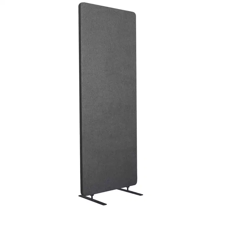 Stand Up Desk Store ReFocus Freestanding Noise Reducing Acoustic Room Divider Office Partition (Ash Gray, 23.6 x 66, Zippered Extension Panel)