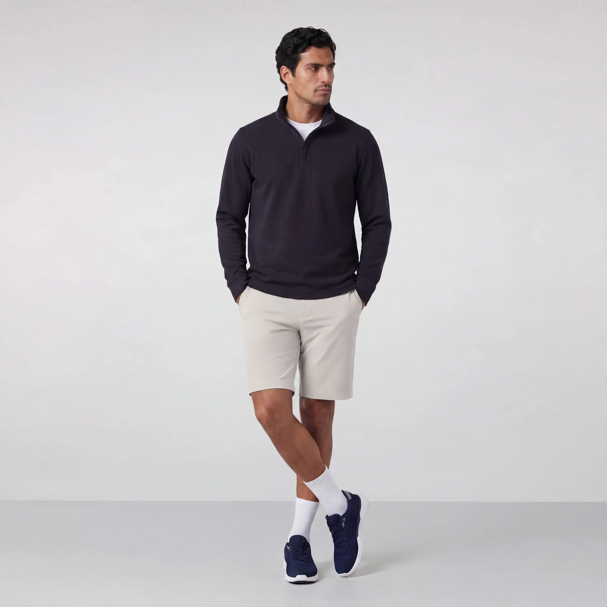 9-point shorts -- Sand Stone