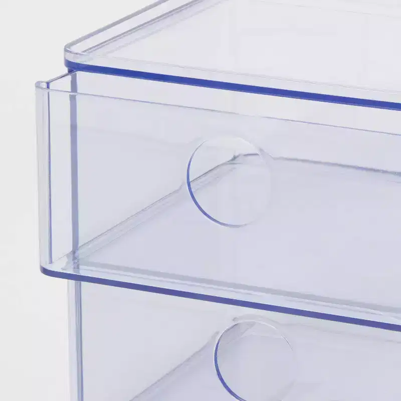 Clear Divided Bin with Drawer