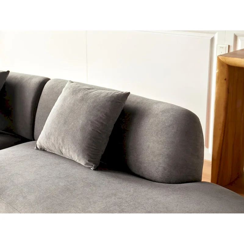 132.3 inch Large Half Moon Curved Sectional Sofa