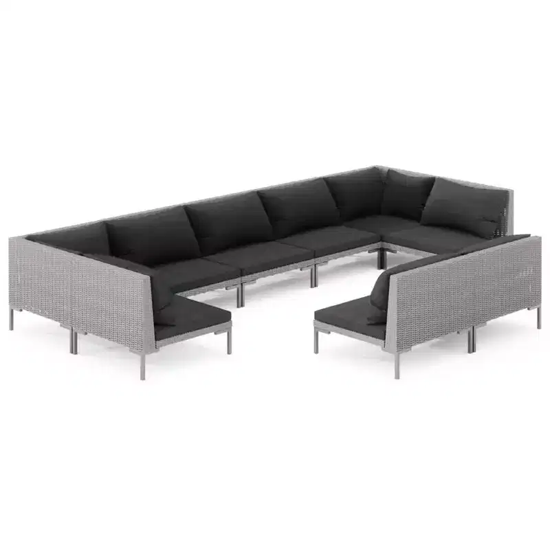 vidaXL Garden Lounge Set Dark Grey