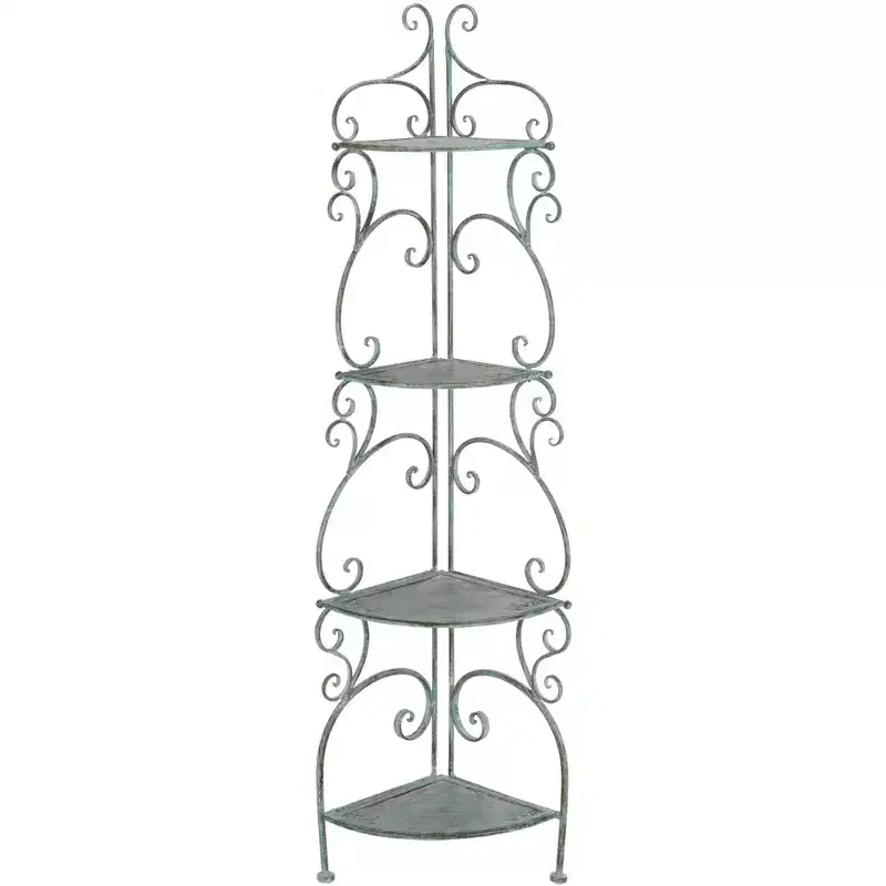Turuca 4 Tier Corner Shelf - Indoor/Outdoor - PAT5034 - Safavieh