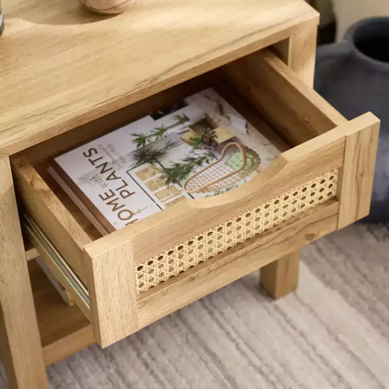 Seeley 1 Drawer Nightstand - NST3106 - Oak - Safavieh