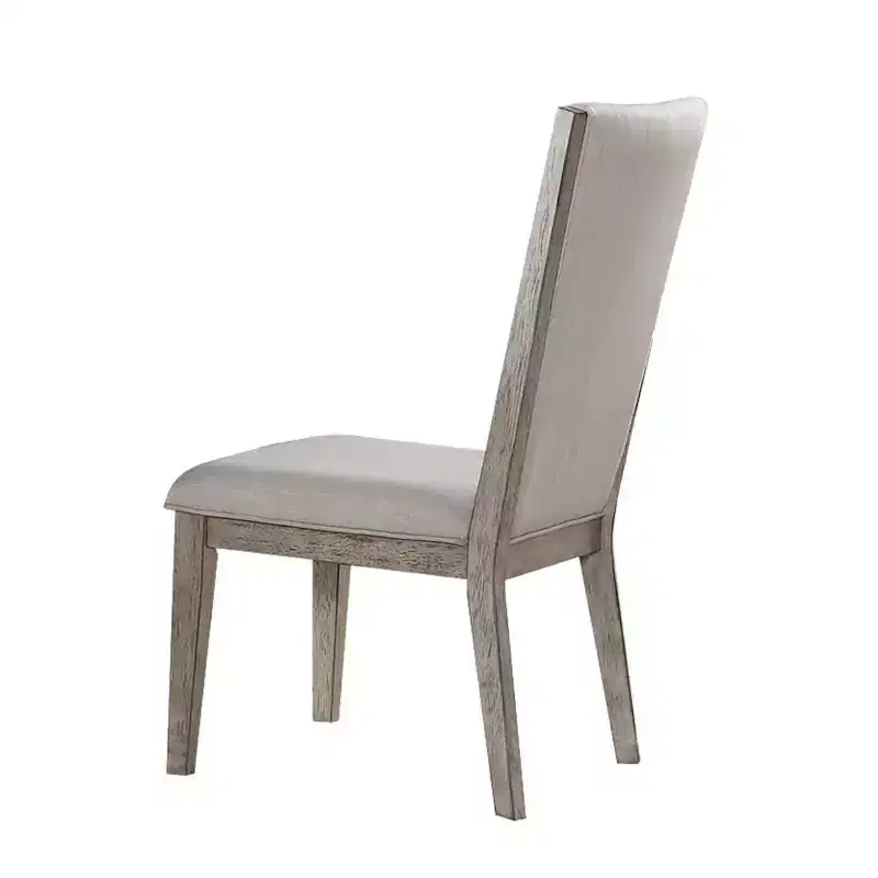 Set of 2 19" Rocky Fabric Dining Chairs Gray Oak - Acme Furniture