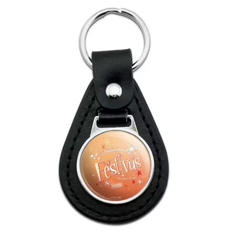 Seinfeld Festivus Black Leather Keychain