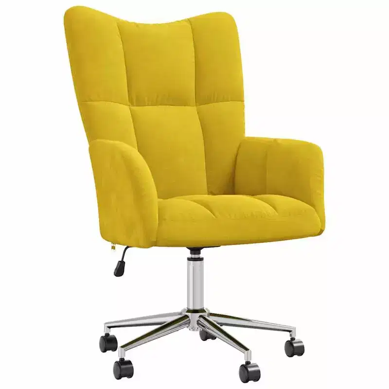 Relaxing Chair Light Gray Velvet