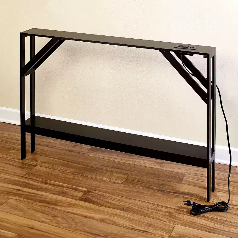 The Lakeside Collection Skinny Sofa Table with Outlet
