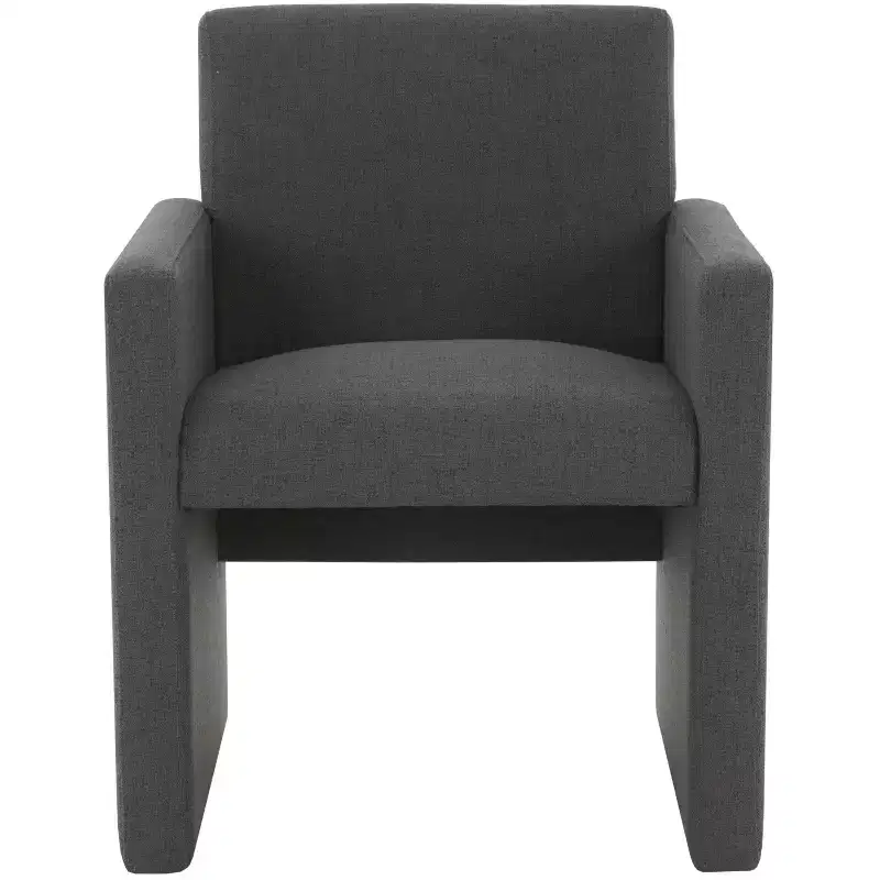 Maisey Linen Dining Chair - SFV5053 - Charcoal Grey - Safavieh Couture