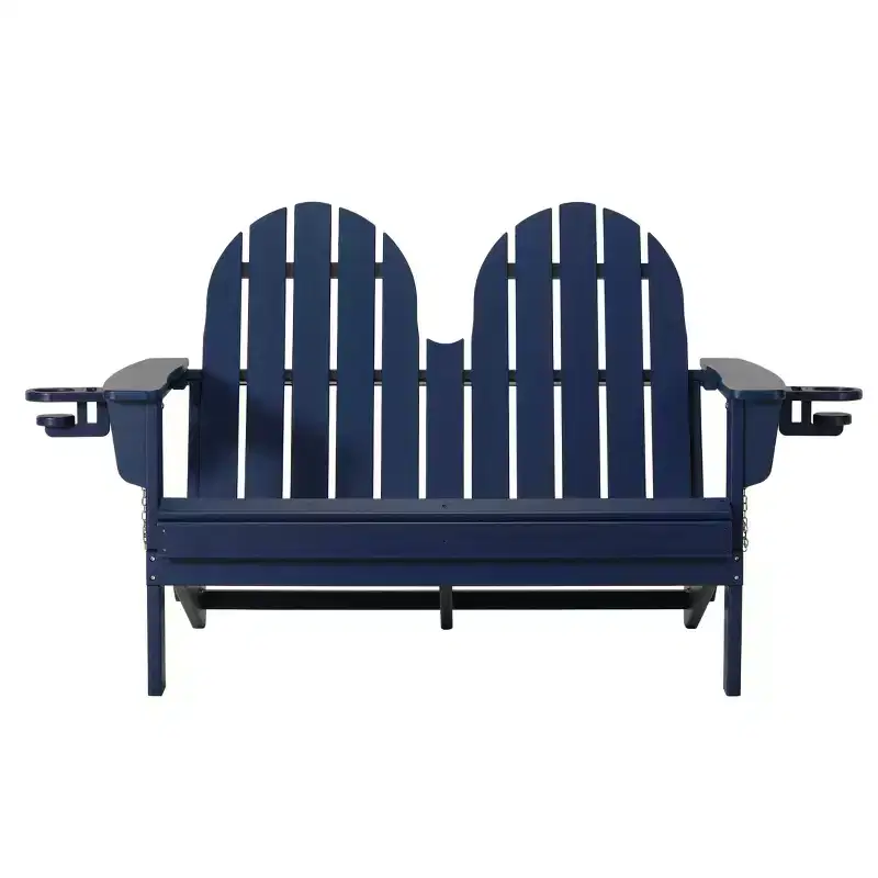 WestinTrends St. Augustine Outdoor Patio 49 HDPE Folding Adirondack Garden Bench