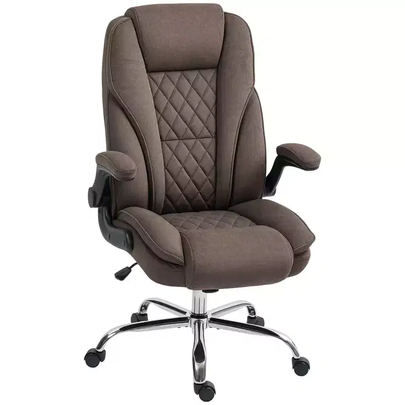 Executive Office Chair with Flip-up Armrests, Swivel Wheels & Adjustable Height