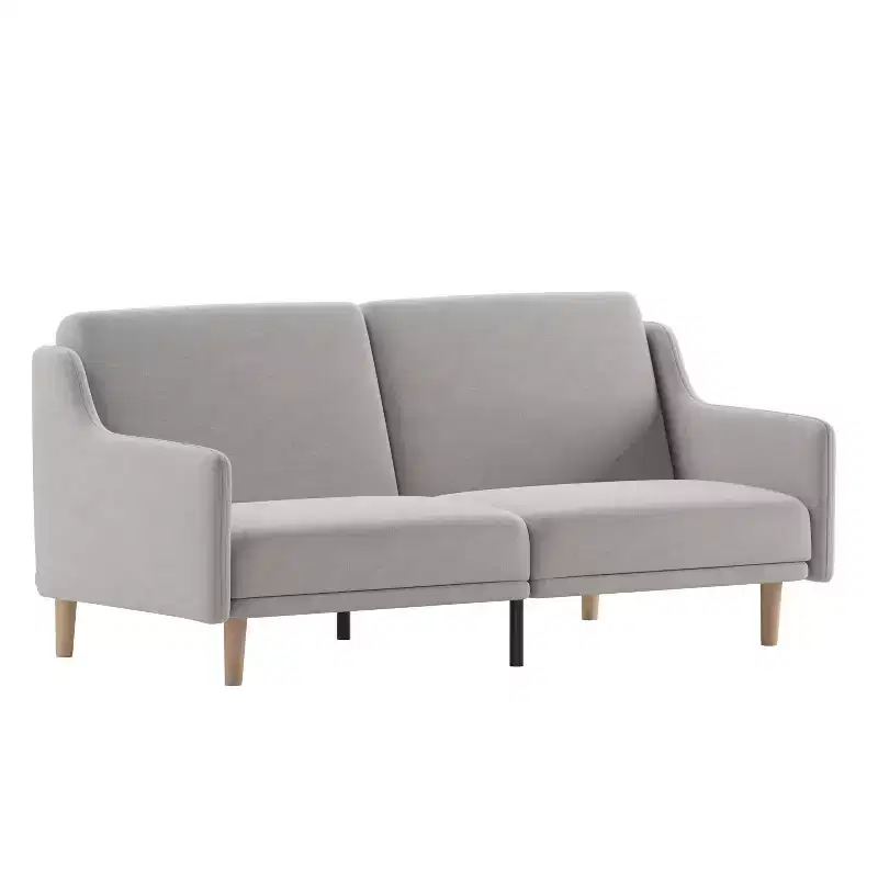 Mid Century Modern Split-Back Sofa Futon with 3 Recline Positions