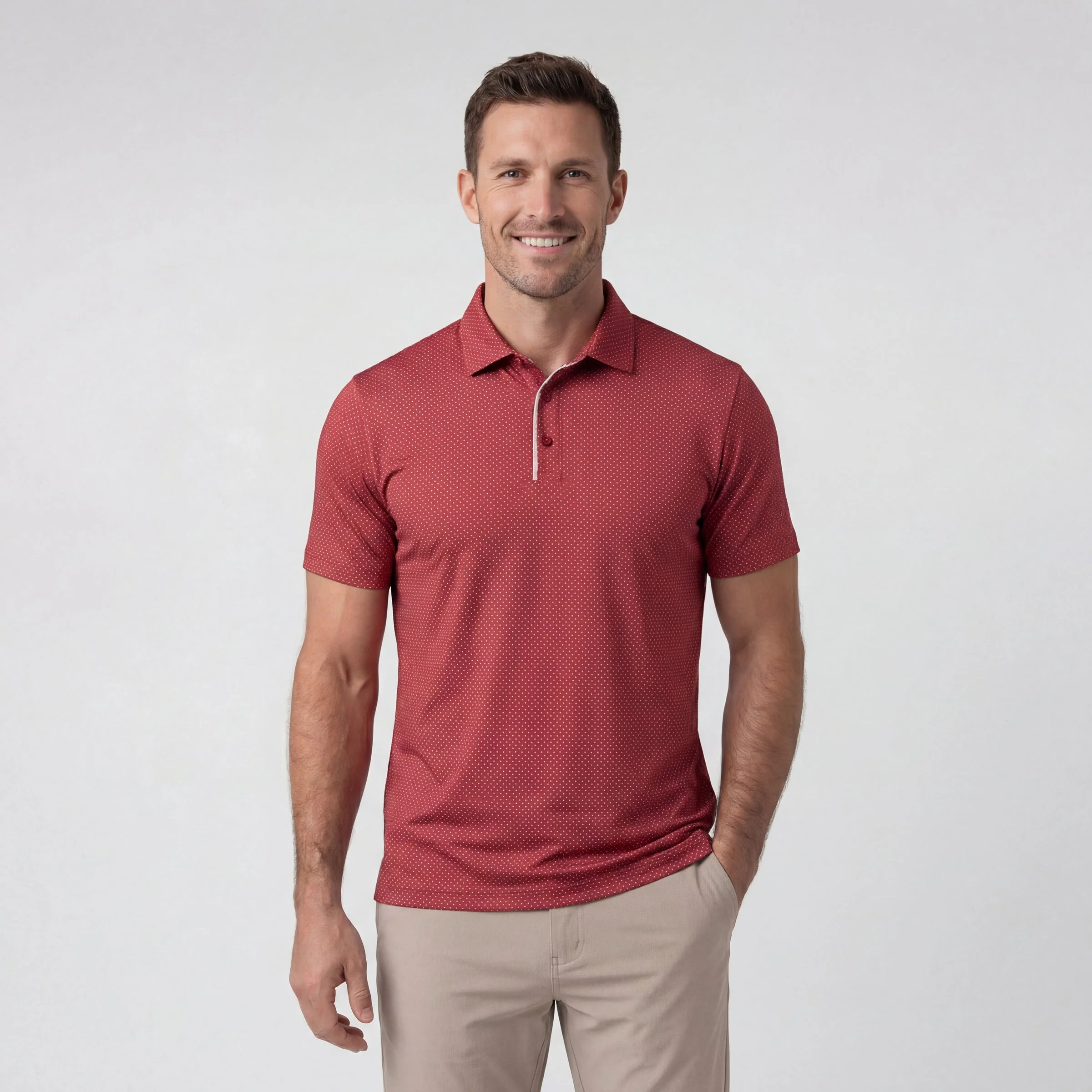 Performance Polo - Red brick color