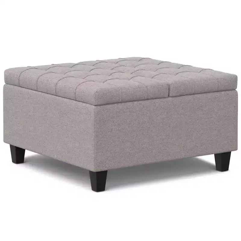 WyndenHall Elliot Small Square Coffee Table Storage Ottoman