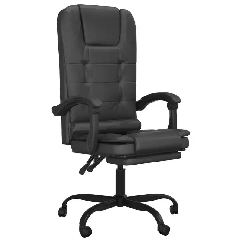 Massage Office Chair Black Faux leather, metal, plywood, foam
