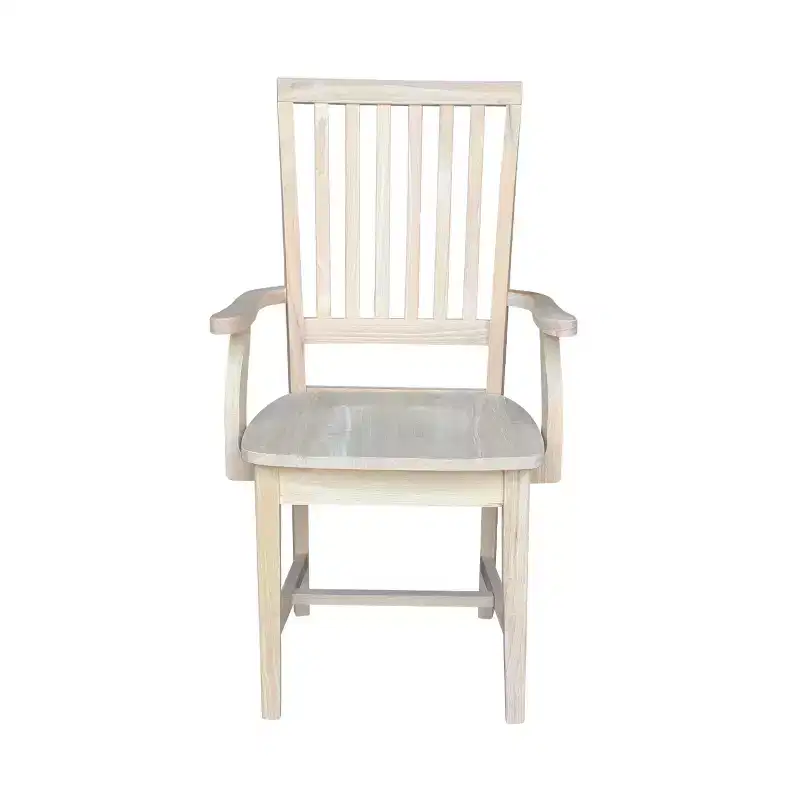 Mission Side Chair with Arms – Unfinished Solid Wood