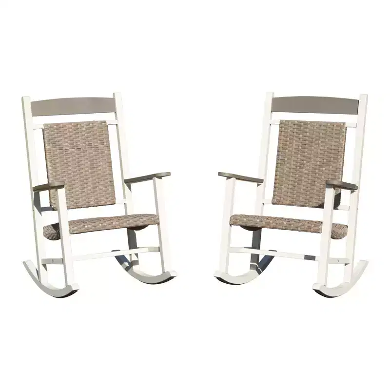Clihome Outdoor Rocking Chairs Set of 2