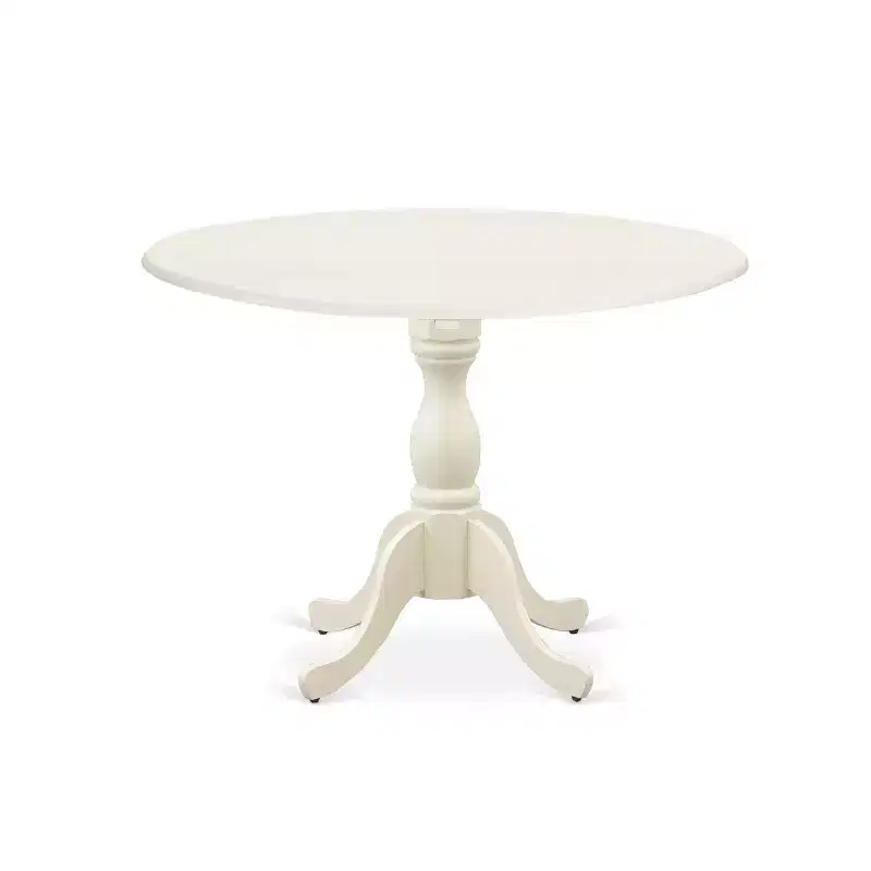 HomeStock Linen White Round Dining Table Set with 2 Chairs